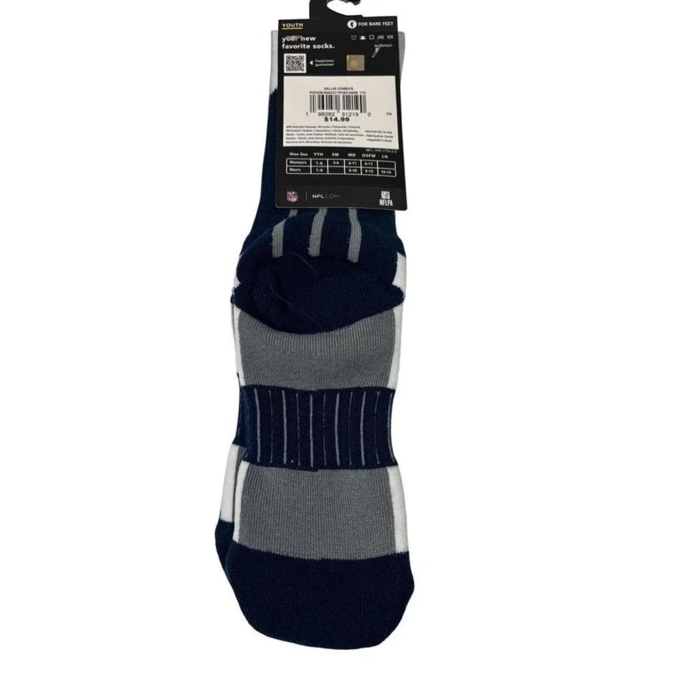 NWT For Bare Feet Youth Dallas Cowboys Mascot Fever Socks NFL Team‎ Apparel